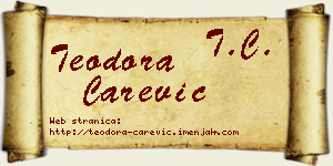 Teodora Carević vizit kartica